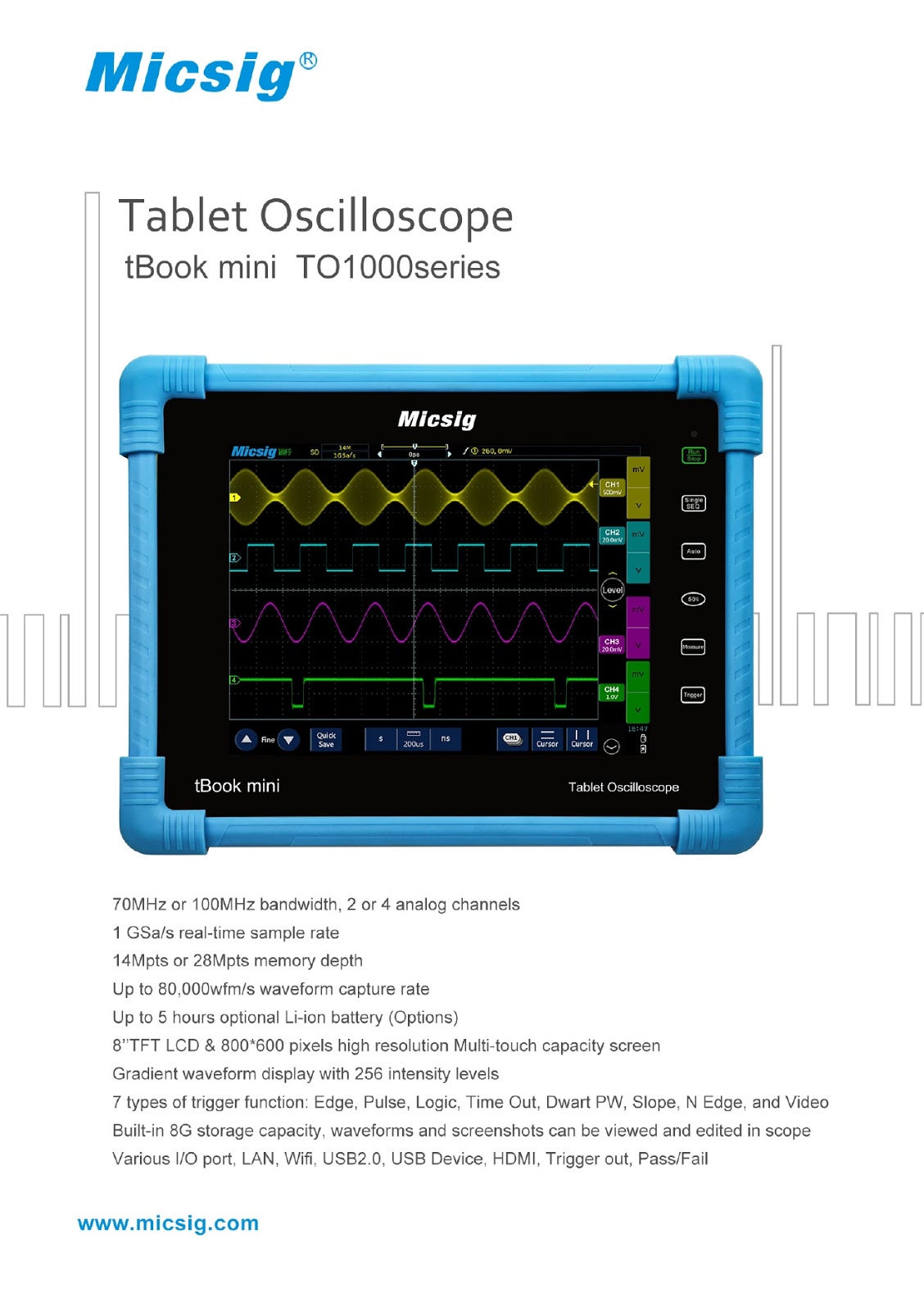 Micsig Tablet Oscilloscope