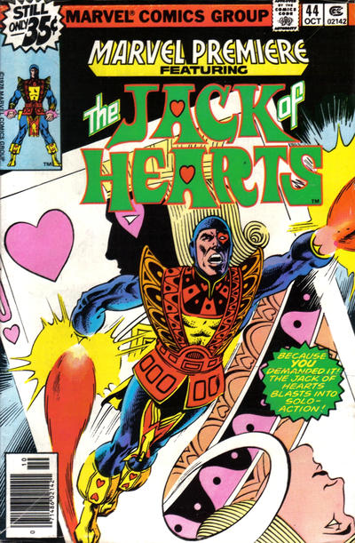 MARVEL PREMIERE #44 FEATURING THE JACK OF HEARTS!