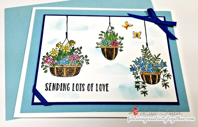 Sending Love with Hanging Garden Hanging Garden, Watercolor and blender pens, Love and Support, Stampin' Up!