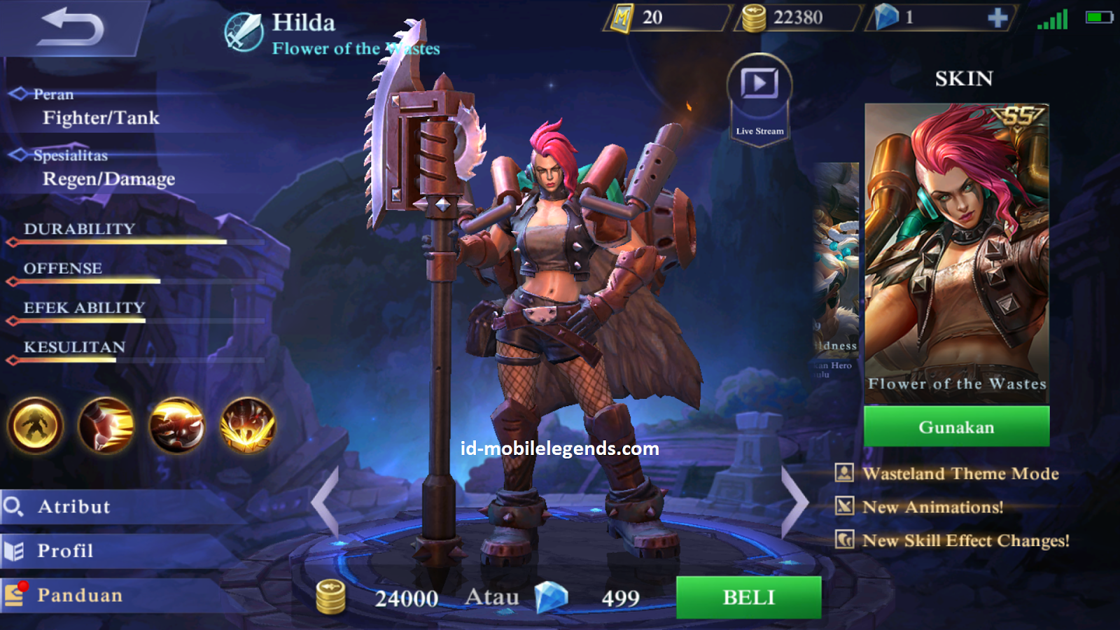 Panduan Tepat Dan Build Item Hilda Mobile Legend ID