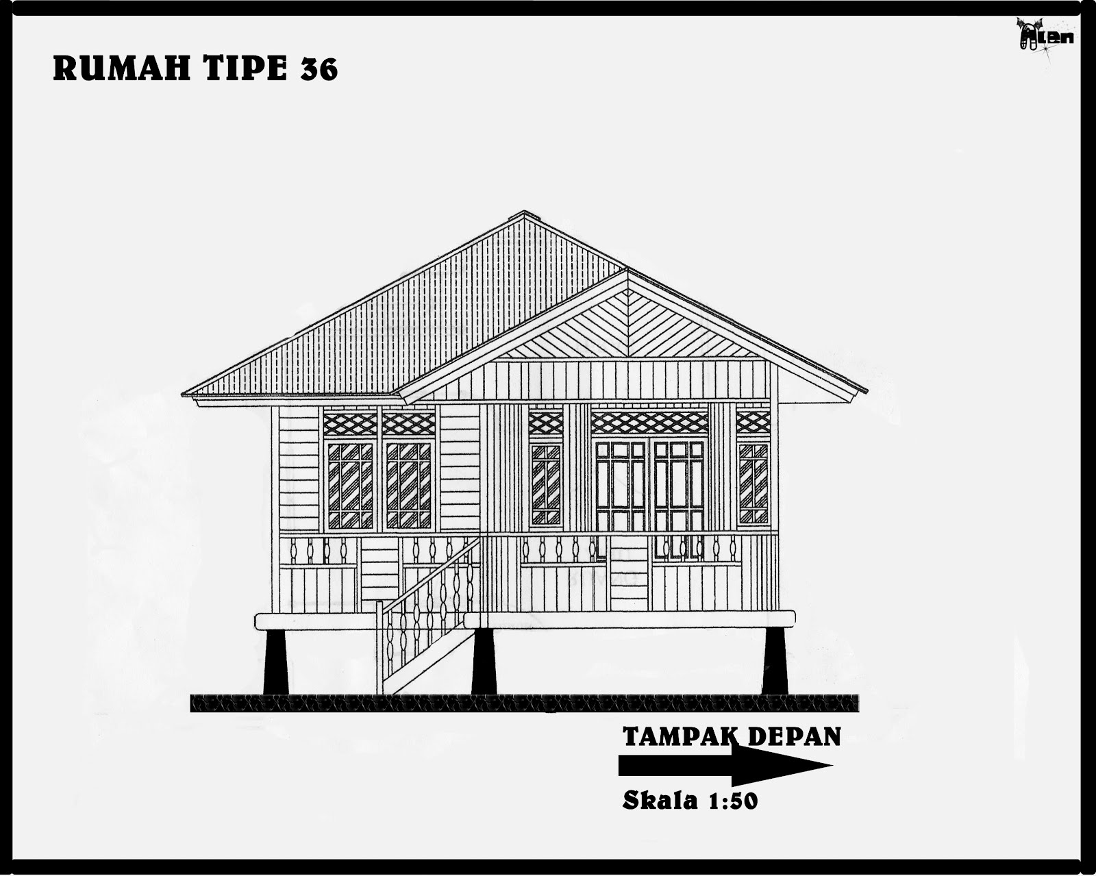 Rumah Panggung Minahasa Woloan: Desain Gambar Rumah Ukuran 36 Tampak