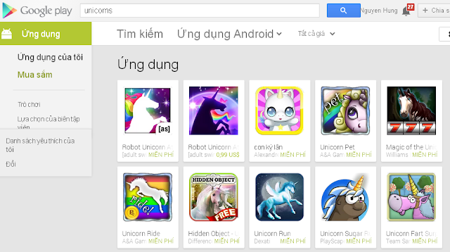 Trứng Phục Sinh: Kỳ Lân Trong Google Play