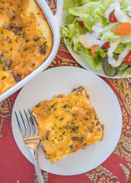 Low Carb Bacon Cheeseburger Casserole - low on carbs but high on taste! SO good! Everyone cleaned their plate and asked for seconds!! Ground beef, bacon, ketchup, mustard, onion, Ranch, cheddar cheese, eggs, milk and sour cream. It is like a quiche without the crust. Ready in 30 minutes. Can make ahead and refrigerate or freeze for later. #casserole #freezermeal Low Carb Bacon Cheeseburger Casserole - low on carbs but high on taste! SO good! Everyone cleaned their plate and asked for seconds!! Ground beef, bacon, ketchup, mustard, onion, Ranch, cheddar cheese, eggs, milk and sour cream. It is like a quiche without the crust. Ready in 30 minutes. Can make ahead and refrigerate or freeze for later. #casserole #freezermeal