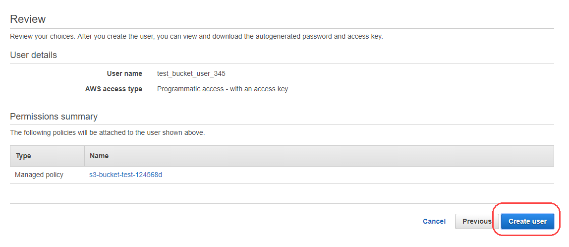 User details. User details