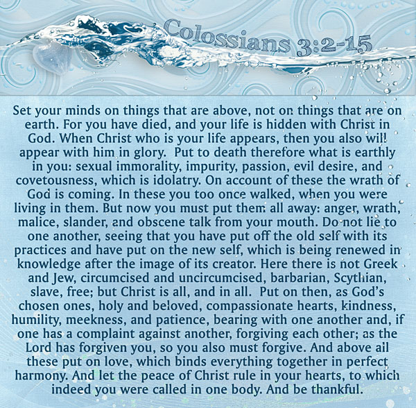 Layout for Today Put on Christ