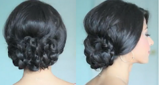 elegant and beautiful braided updo hairstyle for girls