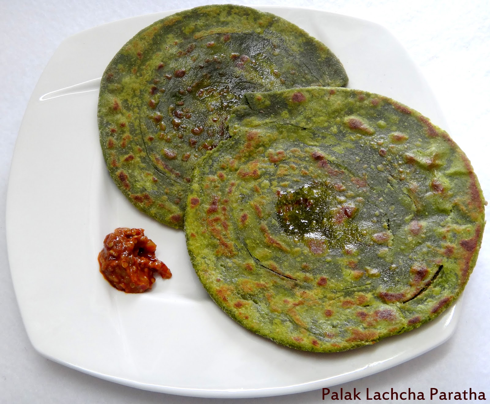 Image result for palak lachcha paratha