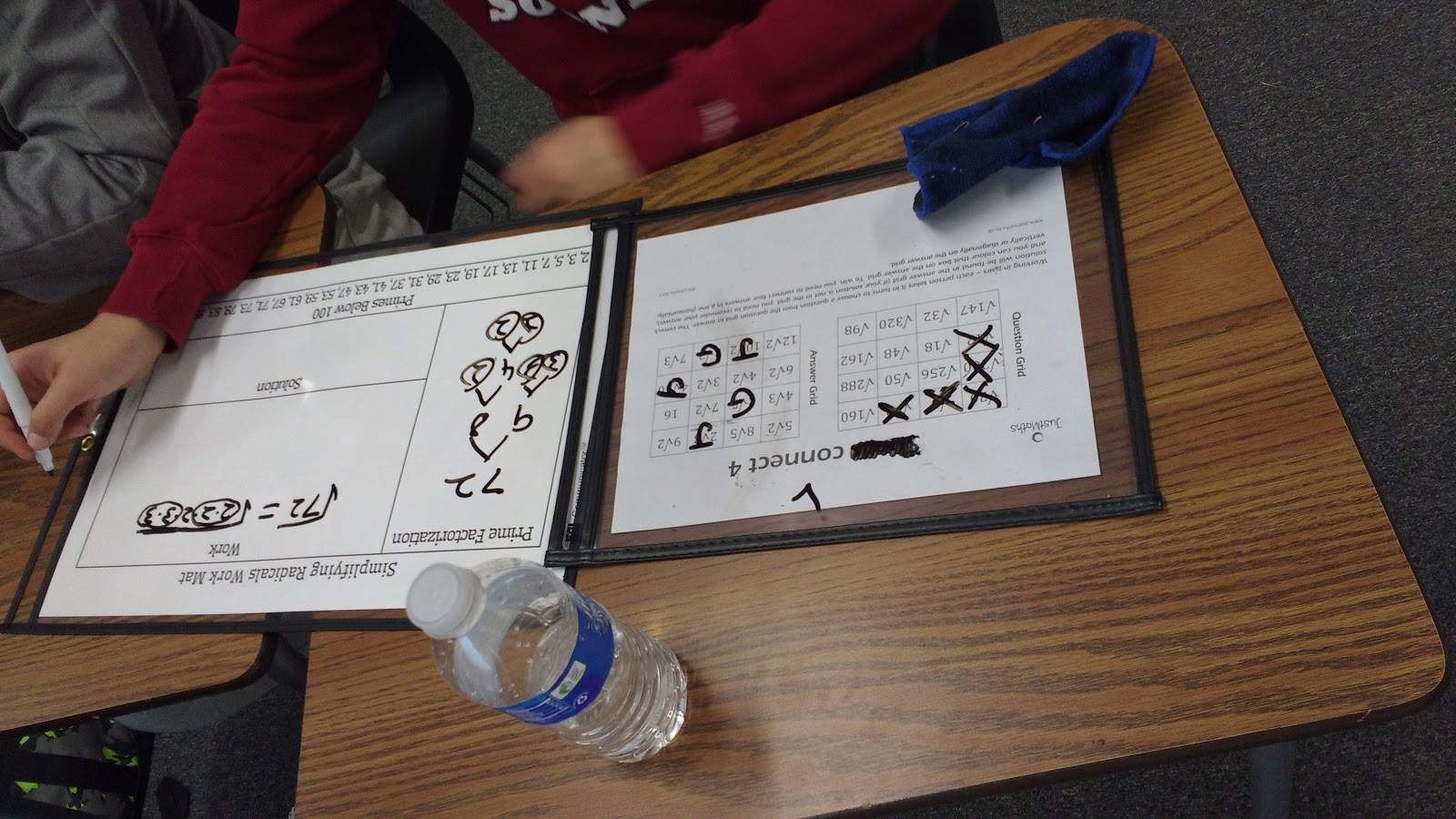 Math = Love Dry Erase Work Mat for Simplifying Radicals