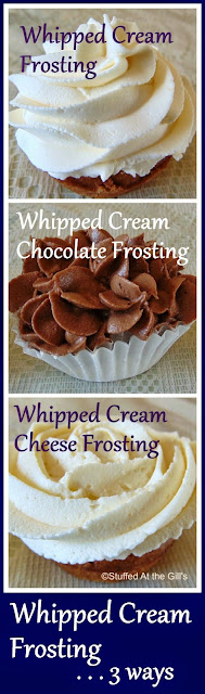Whipped Cream Frosting.  . . 3 Ways