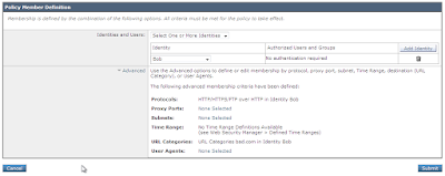 WSA identity based policy