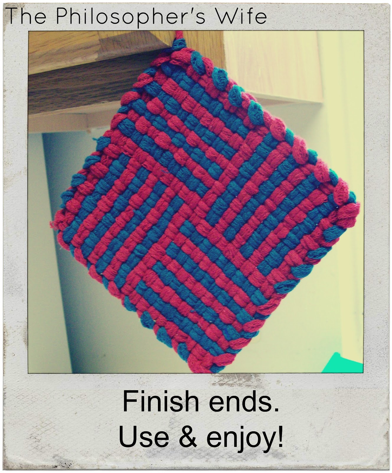 Today's Creations: Pot Holders on a Loom, Taking them to the next level!