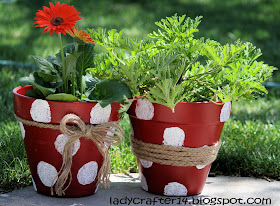 Ladybugs... Crafts... and 14???: DIY Groovy Flower Polka Dot Pots