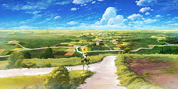 anime landscape outdoor farm background