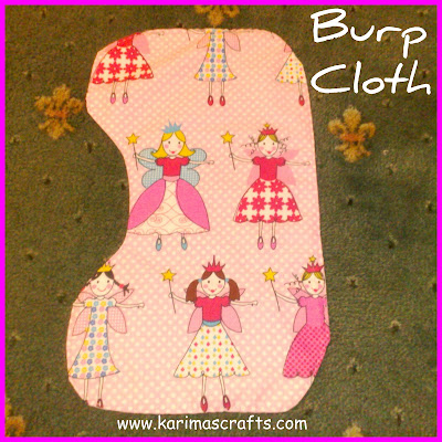 Curved baby burp cloth tutorial {free pattern} || Simple