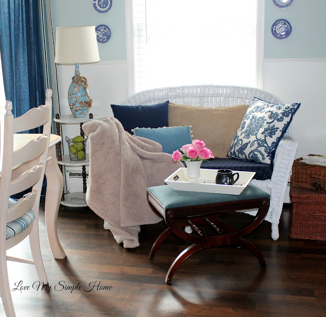 Decorate with white wicker furniture for winter love my simple home