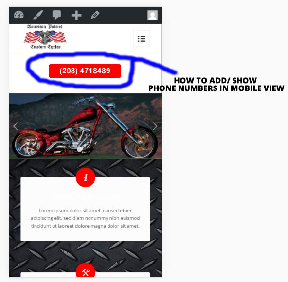 Show Phone Numbers in Mobile View