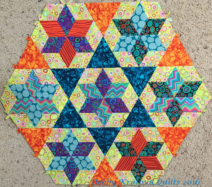 Debby Kratovil Quilts Seven Sisters with English Paper Piecing