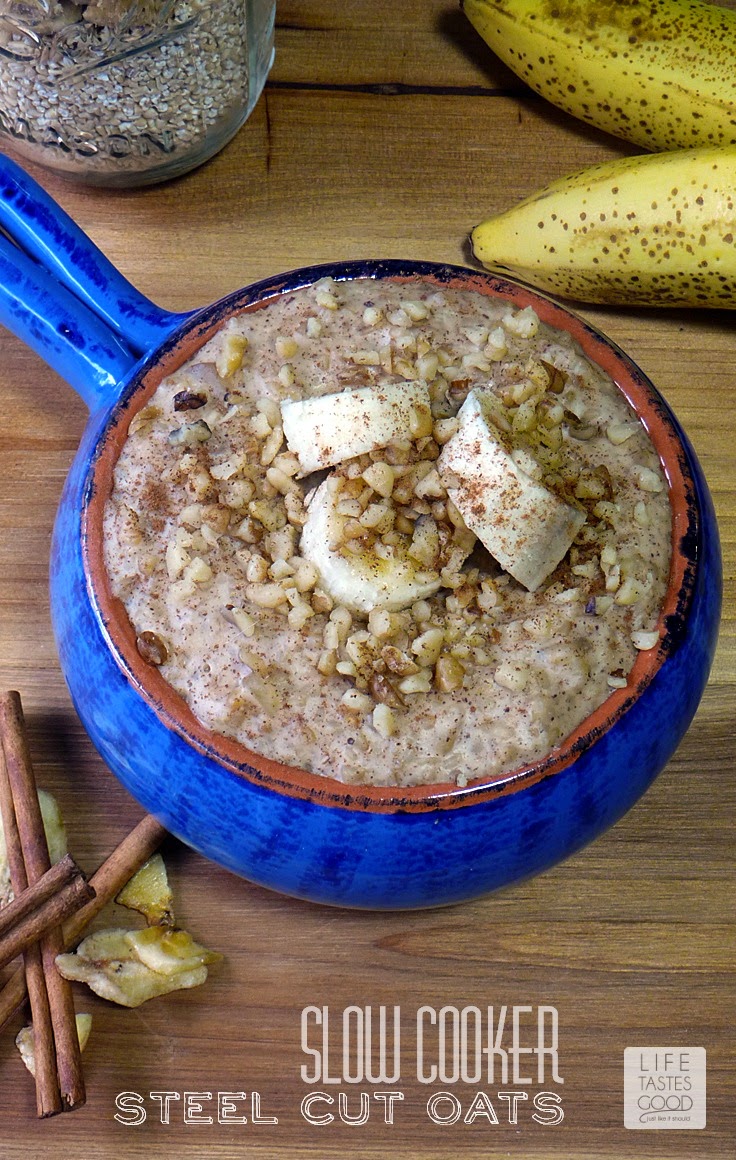 Slow Cooker Overnight Steel Cut Oats MyOatsCreation Life Tastes Good