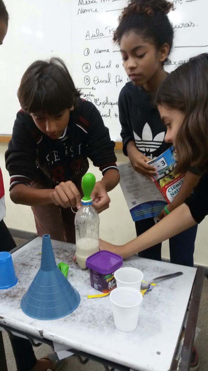 Experimentação científica no laboratório de ciências
