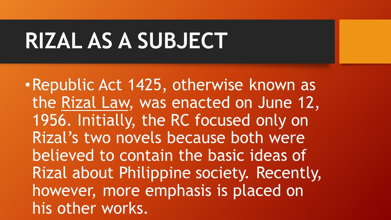 Infographic Of Rizal