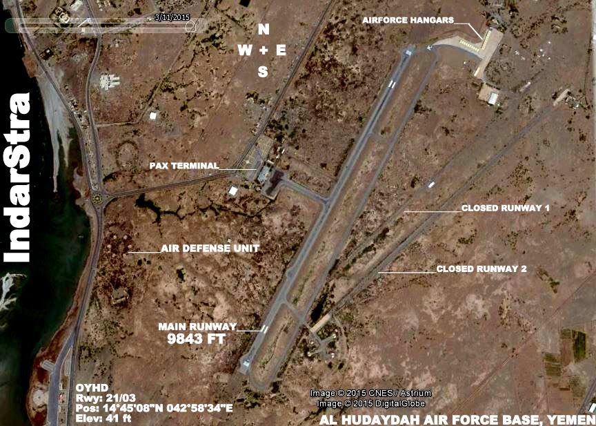 Satellite Reconnaissance Images Al Hudaydah Air Force Base, Yemen by