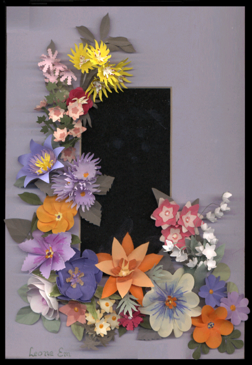 paper flower framed design easy arts and crafts ideas