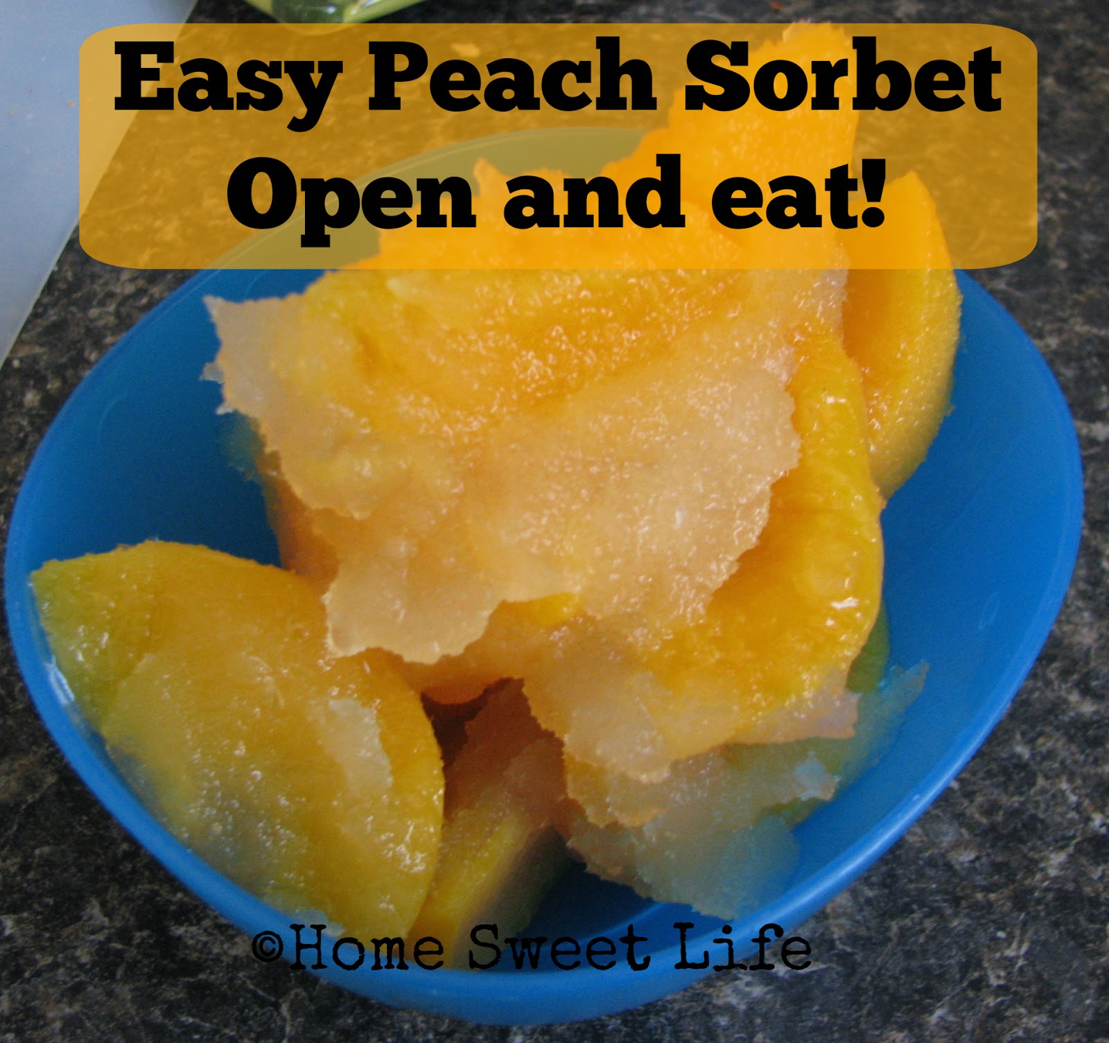 Easy Peach Sorbet