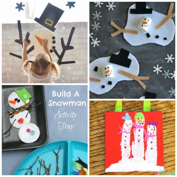 Do you want to build a snowman? Here are 65 fun ways for kids to do just that! SNOWMAN CRAFTS FOR KIDS #snowmancrafts #wintercrafts #wintercraftsforkids