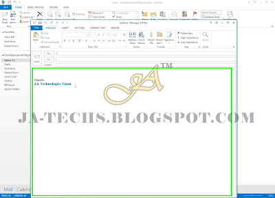 Auto Add Signature in MS Outlook Emails - Step 11