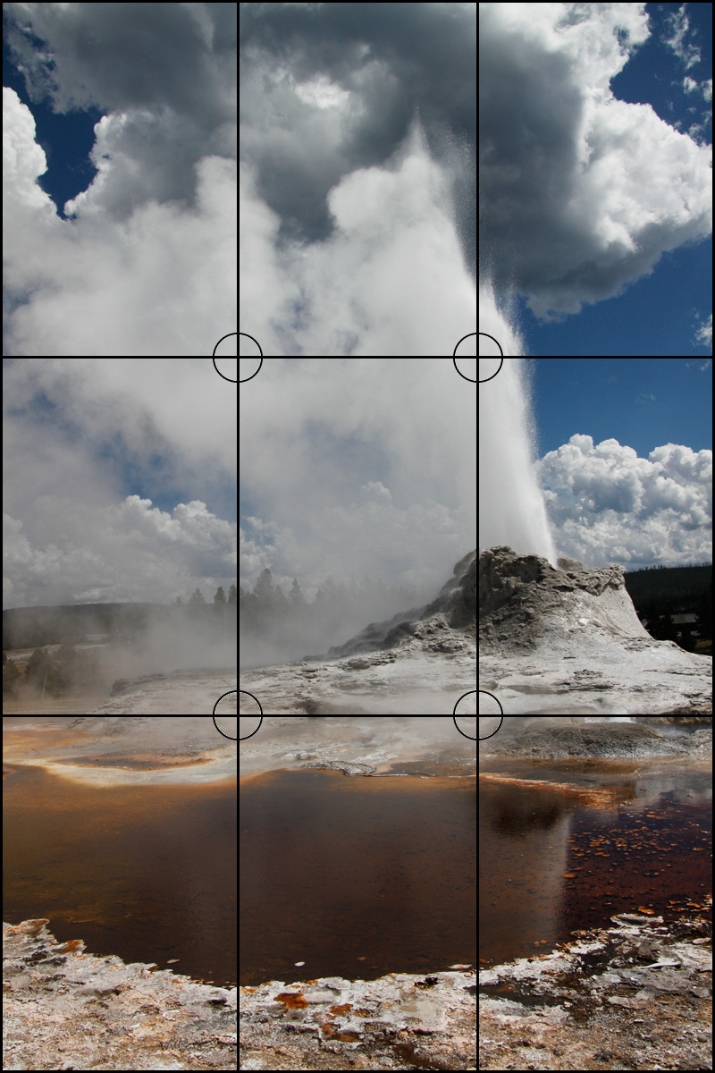 Rule of Thirds - Castle Geyser, Yellowstone | Boost Your Photography