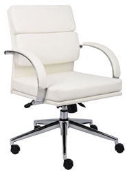 White Leather Conference Chair White Leather Conference Chair