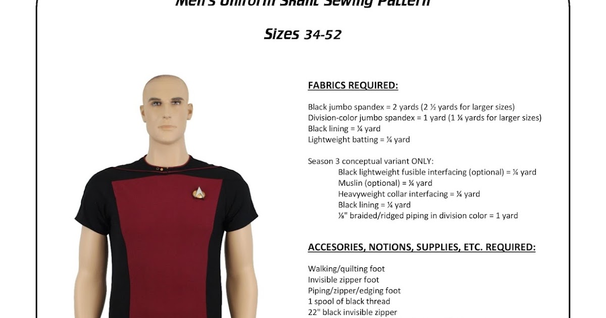 TNG Skant Tutorial – Required Materials - Star Trek Costume Guide
