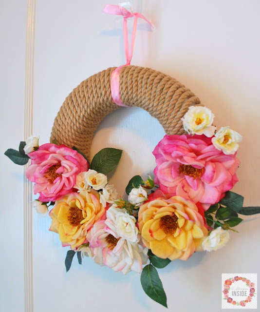 A Glimpse Inside Spring Floral and Twine Wreath