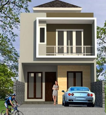 model rumah minimalis 2 lantai sederhana tampak depan