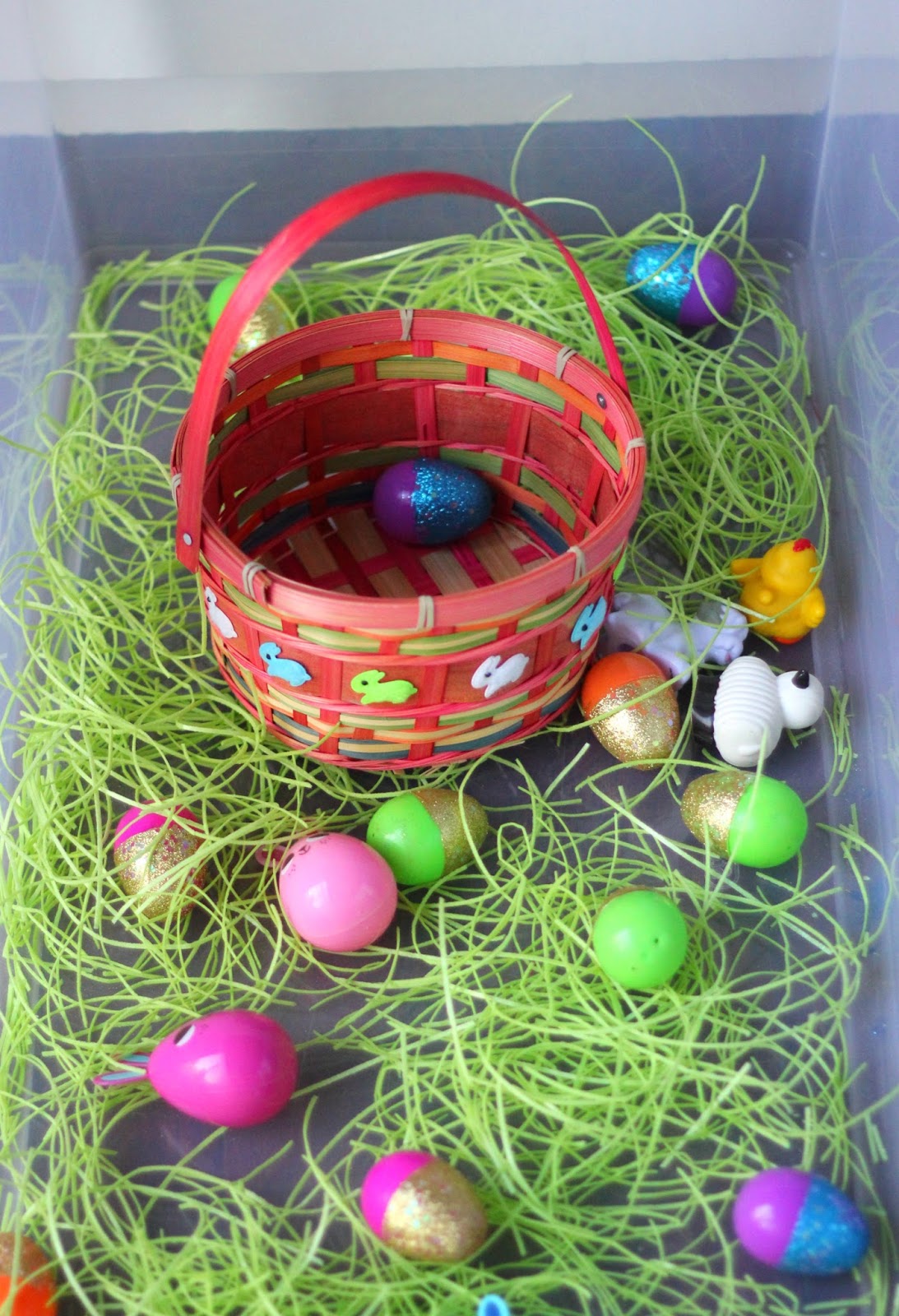 Toddler Approved! Giant Easter Sensory Bin for Toddlers