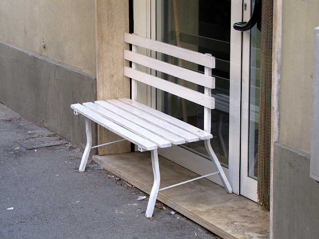 Half inside bench, via Cambini, Livorno