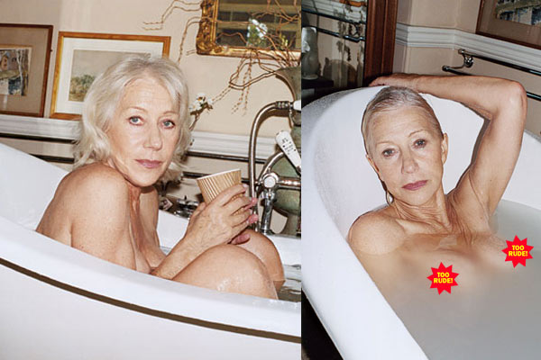 Helen Mirren topless at age 65.