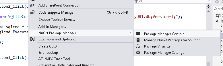 sqlite visual studio code
