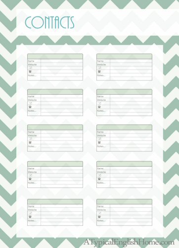 A Typical English Home: Blog Planner Printables: The Complete Set