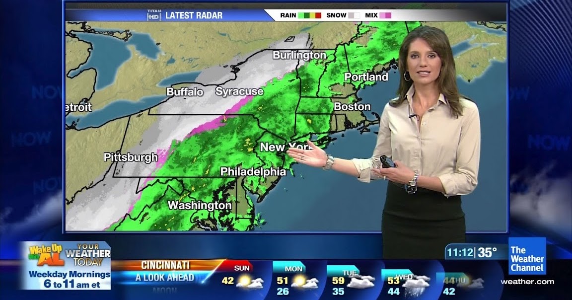 Ladies in Satin Blouses various weather channel anchors