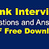 Bank Interview Questions and Answers PDF Free Download
