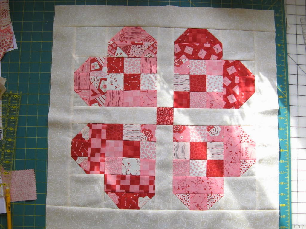 Stitching With 2 Strings: Tutorial: A Quick Valentine Table Topper