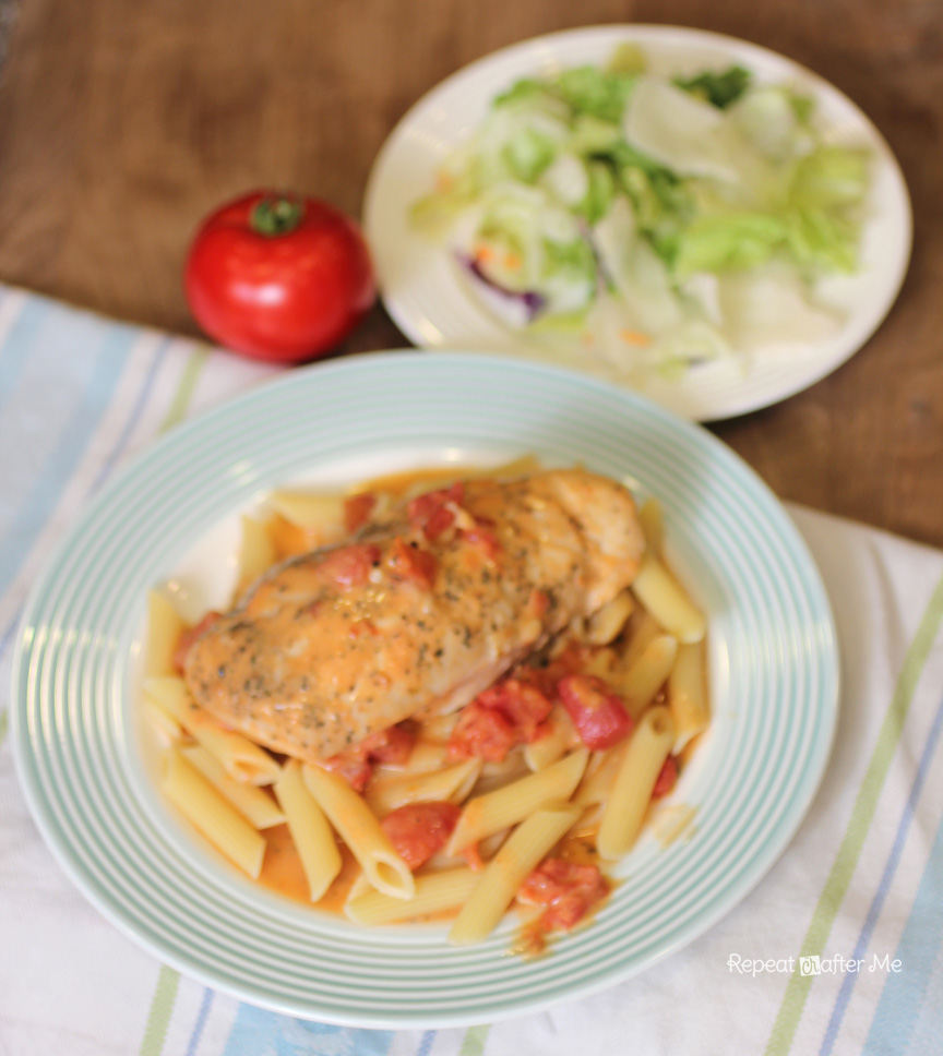 Creamy Tomato Crock Pot Chicken Repeat Crafter Me