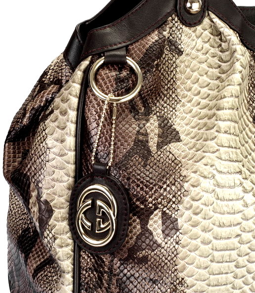 All-DesignerHandbags.Com: GUCCI SUKEY LARGE PYTHON LEATHER HANDBAG TOTE