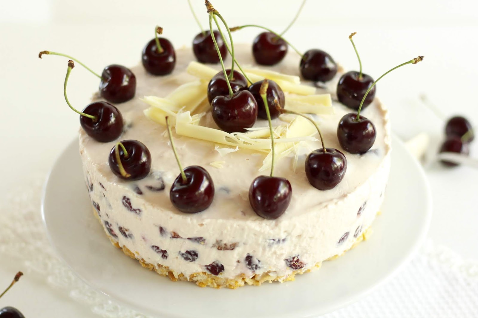 Schnelle Kirsch-Quark-Torte ohne Backen - sommerliches Rezept mit ...