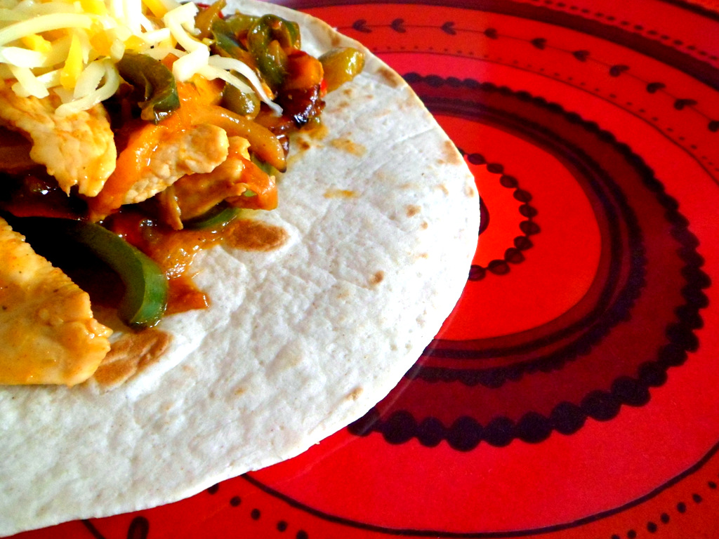 Un trasto en mi cocina Fajita de pollo y guacamole