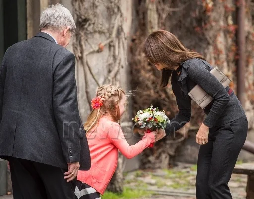 Crown Princess Mary of Denmark attended the award ceremony of the scholarships to the two Australian exchange students, Morgan Leon Foulsham of the Macquarie University and Cameron Hunter of the University of Sydney at the University of Copenhagen