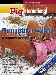 Pig International. Nutrition and health for profitable pig production 2013-07 - November & December 2013 | ISSN 0191-8834 | TRUE PDF | Bimestrale | Professionisti | Distribuzione | Tecnologia | Mangimi | Suini
Pig International  is distributed in 144 countries worldwide to qualified pig industry professionals. Each issue covers nutrition, animal health issues, feed procurement and how producers can be profitable in the world pork market.