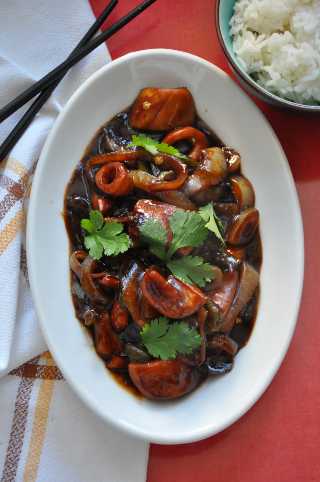 NJ Asiatique Cuisine: Squid in Spicy Dark Soy Sauce
