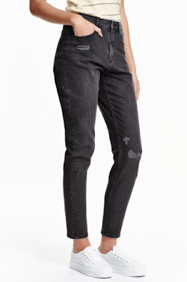 H&M jeansy z wysoką talią "mom jeans" trendy 2016 mom jeans jeansy z wysoką talią blogger co kupić na wiosnę